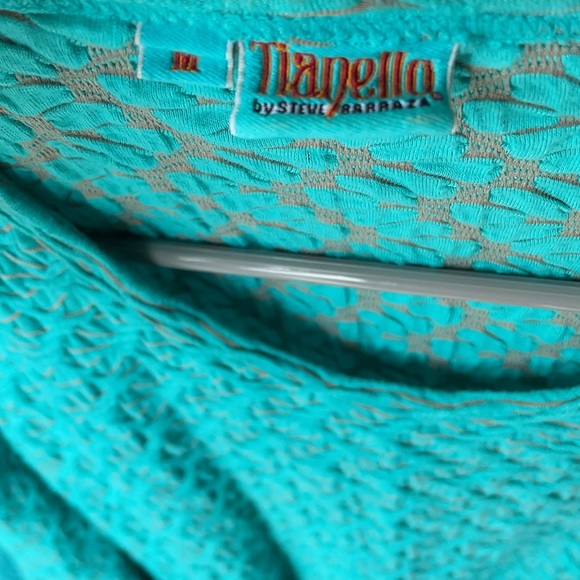 TIANELLO by STEVE BARRAZA Turquoise/Aqua Dress M - Picture 5 of 9